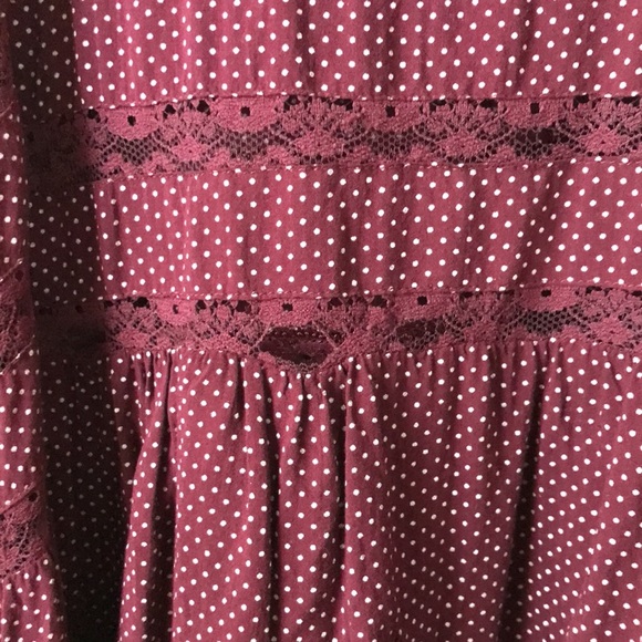 Free People intimately sleeveless ruffled lace polka dot sz S mini dress - Picture 6 of 8